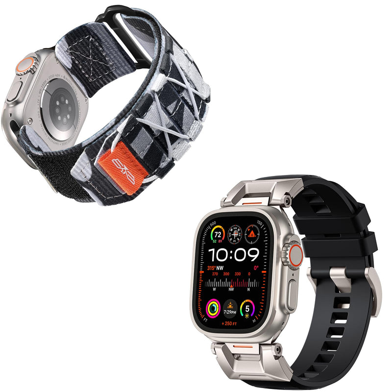 Bandletic FKM Band and Nylon Strap Compatible with Apple Watch