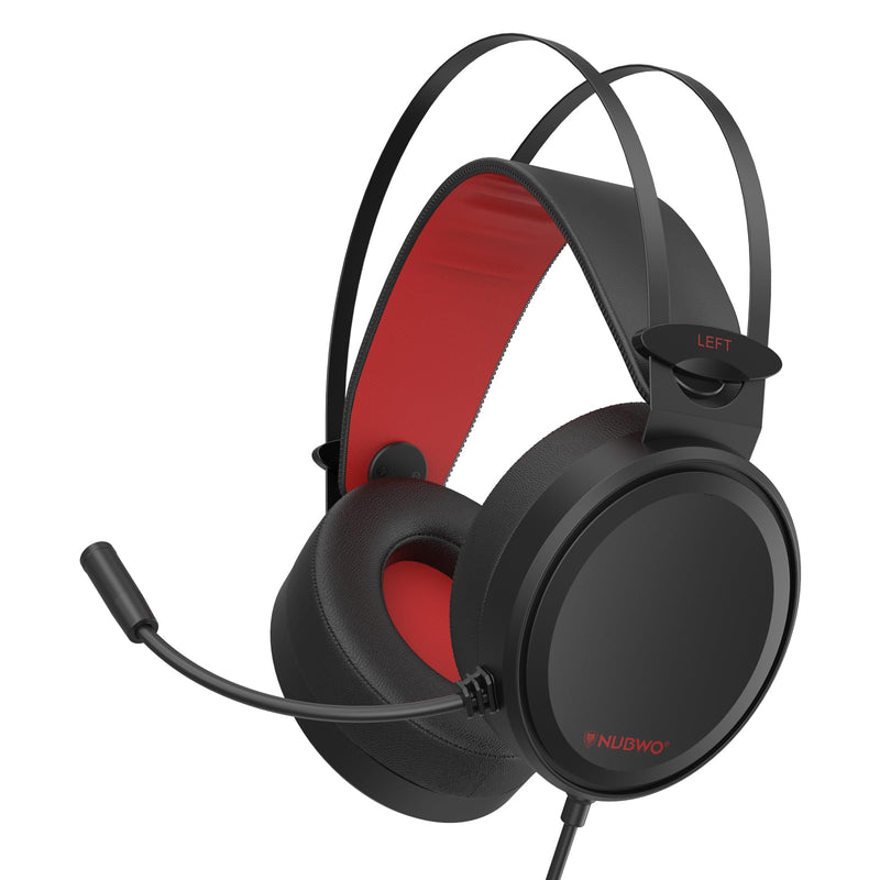 [AUSTRALIA] - NUBWO Gaming headsets PS4 N7 Stereo Xbox Headset Wired PC Gaming Headphones with Noise Canceling Mic, Over Ear Gaming Headphones for PC/MAC/PS4/PS5/NS/Xbox 1 (Adapter Not Included) -Red Red 