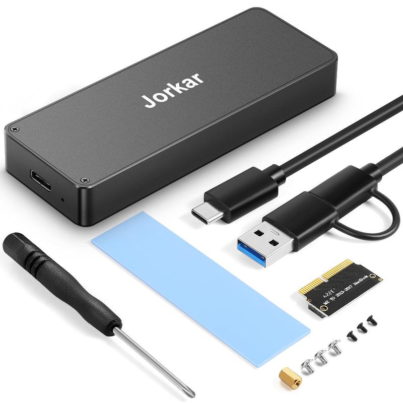 External SSD Enclosure USB-C 3.2 PCIe for 12+16 Pin MacBook Air A1466 A1465 SSDs A1502 A1398 Late 2013-2017, CNC Hard Drive Case Portable SSD Reader Box for MacBook SSDs (Not 1TB Wide) JK-MAC-BOX