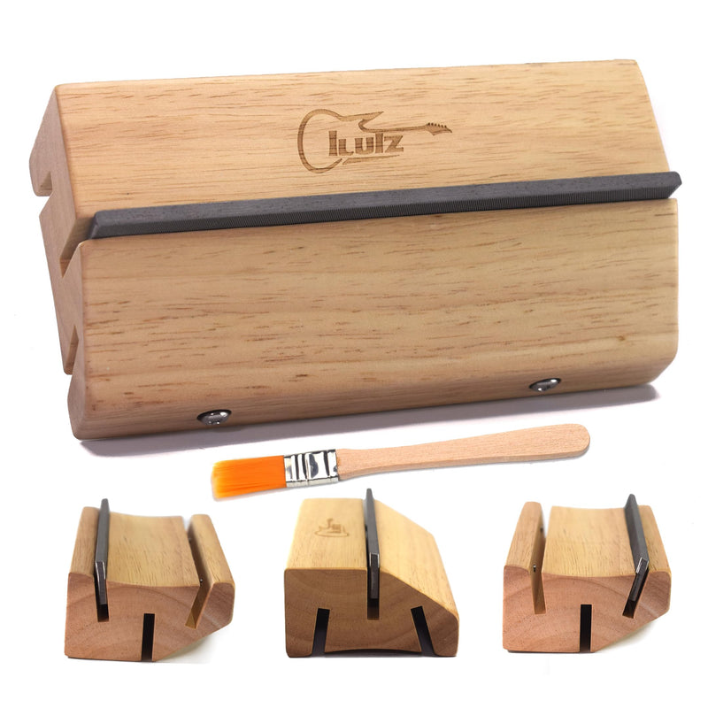 Fret End Beveling File Set for Guitar and Bass - 3/23/35/90 Degree Fret End Dressing File 4 in 1 Fret Crowning End Bevel File Precision Luthier Tools by iLuiz 90/3/23/35