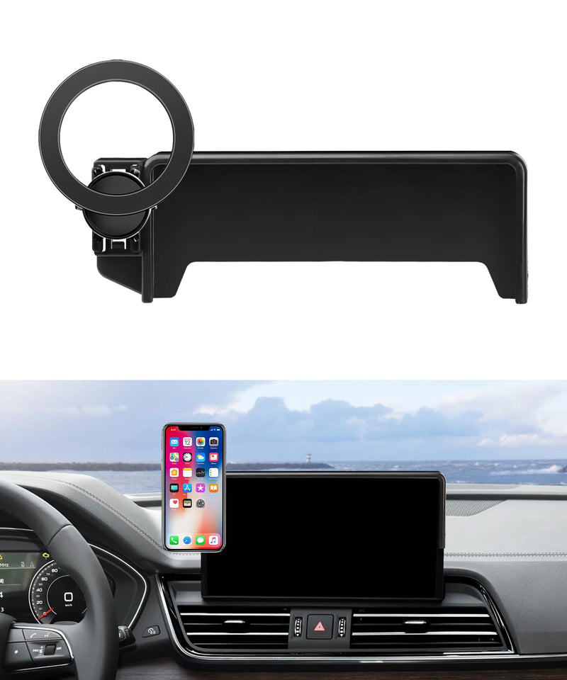 Car Phone Holder for Audi A4/S4/A5/S5 2020-2025, Q5/SQ5 21-25 10.1" Screen | A4 Allroad/RS5 2020-2025,Magsafe Accessories Magnetic Cell Phone Mount Clip Compatible with iPhone, 3D fit Navigation Bracket for 20-25 A4&S4&A5&S5&RS5 & 21-25 Q5 (10.1-inch)