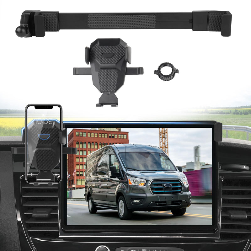 Sunsdrew Car Phone Holder for 2022-2026 Ford Transit Accessories 12" Screen | Hands-Free Ultra Stable Phone Stand for All Phones 360° Rotation Phone Cradles Not Affect Vent For Transit