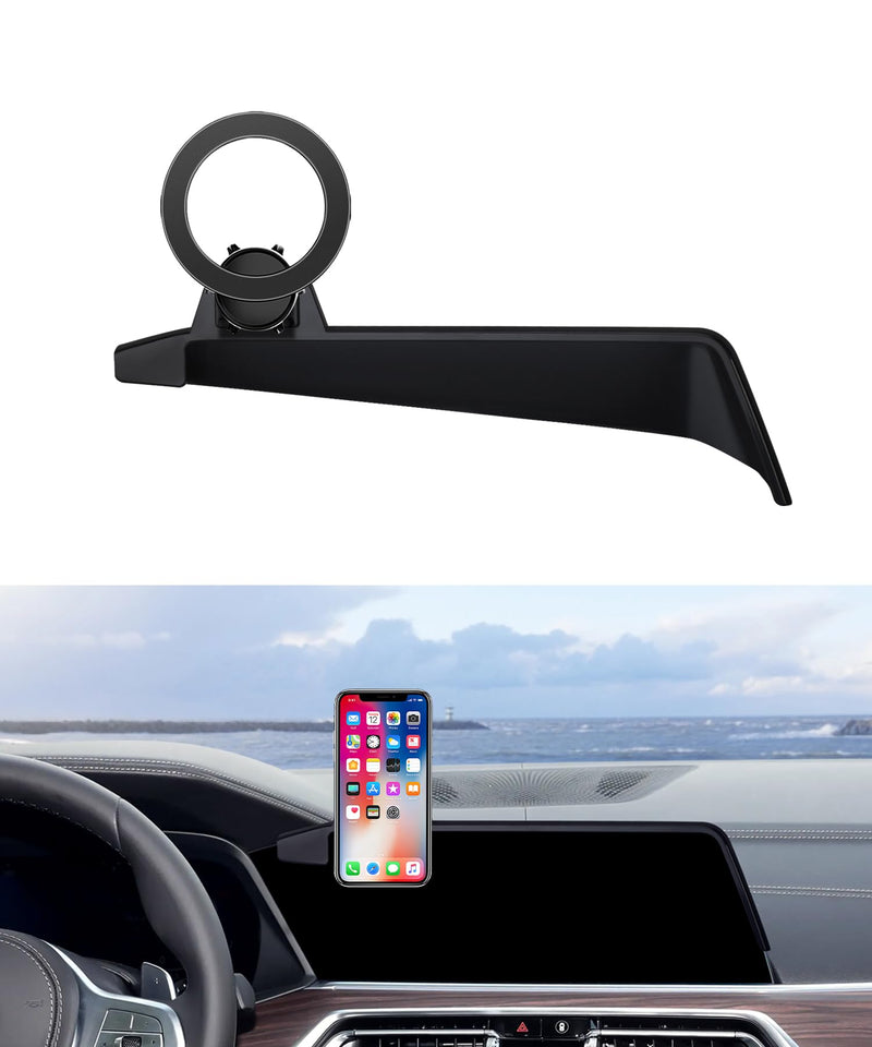 Car Phone Mount for BMW X5/X7 2019-2022, X6 2020-2023, 12.3" Screen Mount | X5 2019-2023, Magsafe Accessories Magnetic Cell Phone Mount Clip Compatible with iPhone, 3D fit Stable Navigation Bracket for 19-23 X5 & 20-23 X6 & 19-22 X7 (12.3-inch)