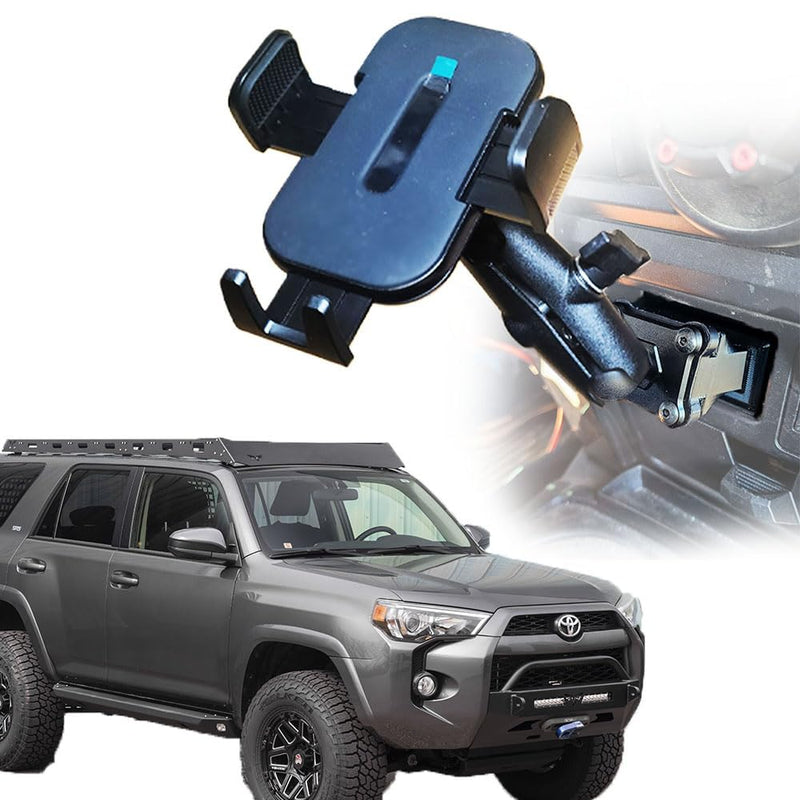 The Stubby Smash Phone Mount Kit w/Magnetic Phone Holder for 5th Gen 4Runners | 1" Ball Mount for Dashboard Cubby | 5th Generation 4Runner Phone Holder | Made in the USA HD Phone Mount Kit