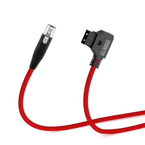 Alvin's Cables TVLogic Power Cable Mini XLR 4 Pin Female to D-Tap Ultra Soft Cable for TVLogic Field Monitor Ultra soft 80cm