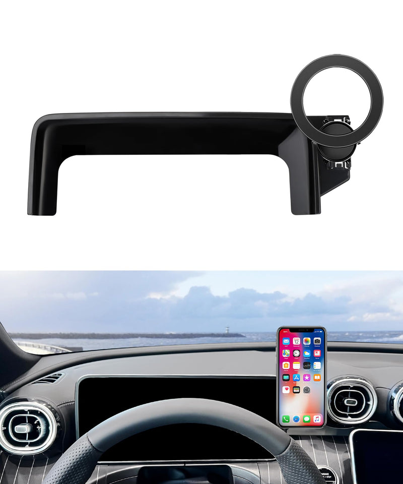 Car Phone Holder for Mercedes-Benz GLC/CLE/C-Class 2023-2026,12.3" Screen | C-Class 2022-2026,GLC-Class 2023-2026,CLE-Class 2024-2026,Magsafe Accessories Magnetic Cell Phone MountCompatible with iPhone for 23-26 GLC & 22-26 C-Class(12.3-Inch only)