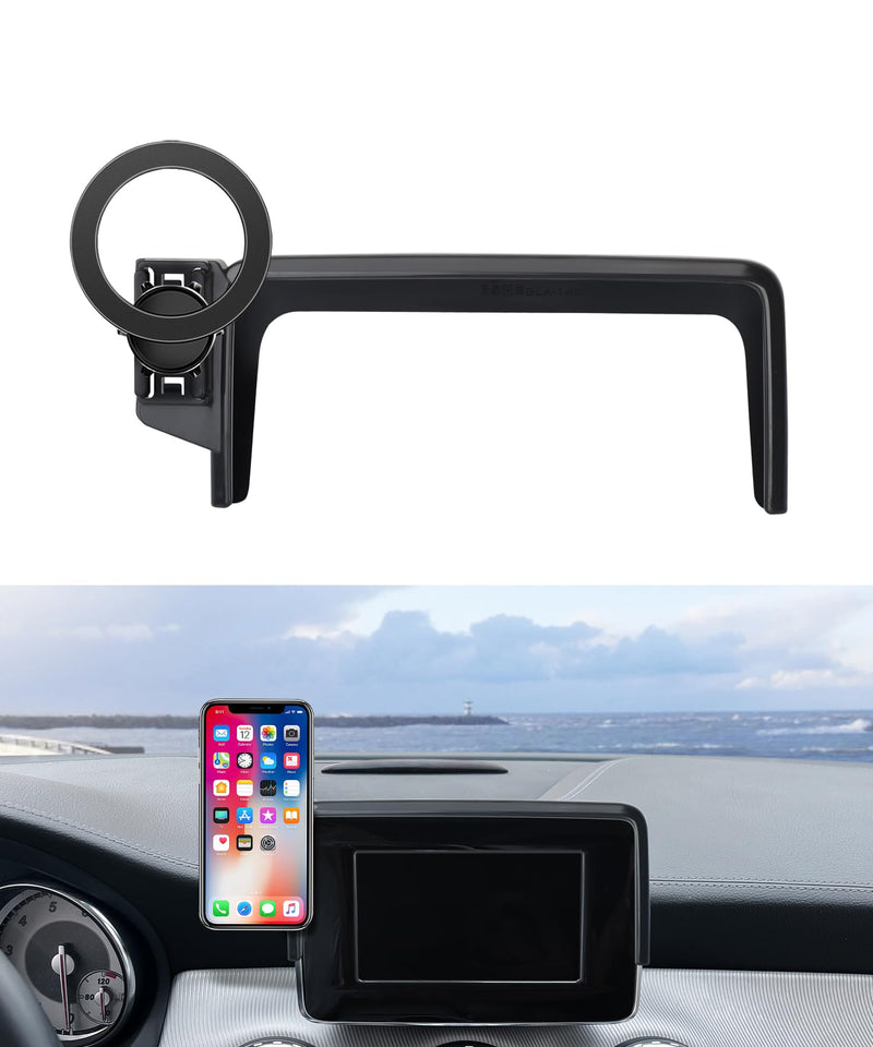 Car Phone Holder for Mercedes-Benz CLA/A-Class/B-Class 2013-2015 5.8"Screen | GLA-Class 2015-2016, Magsafe Accessories Magnetic Cell Phone Mount Clip Compatible with iPhone, 3D fit Navigation Bracket