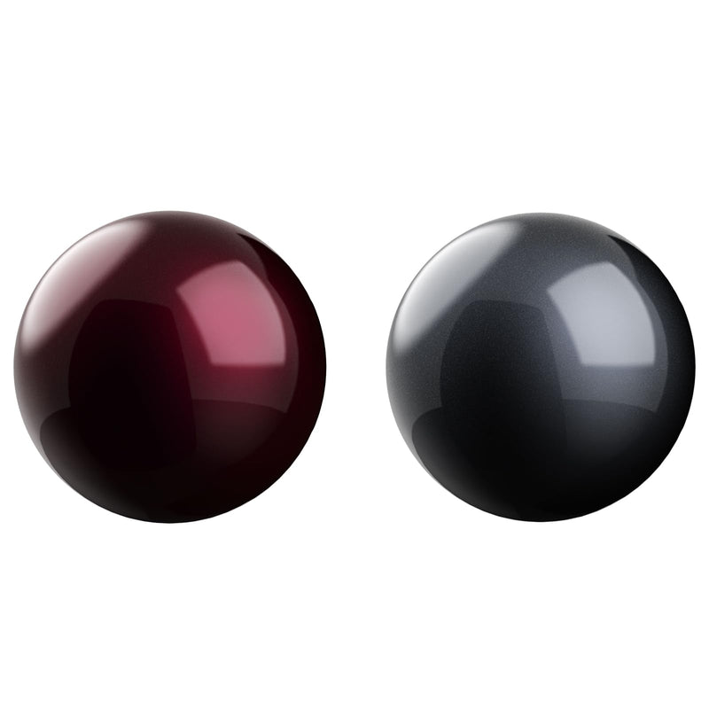 SANWA 55mm Trackball, 2.17in Replacement Ball for Kensington SlimBlade, SlimBlade Pro, Expert Mouse, Perixx Keyboard Periboard-522/322, and Other Compatible Mouse, Glossy Red + Black, Set of 2