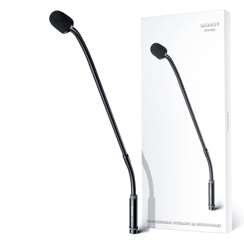 [AUSTRALIA] - Gooseneck Microphone, 23 Inch DJ Microphone for Audio Mixer, Professional XLR Wired Dynamic Mic, Extended Black Metal Noise Reduction Mic, Supports 360° Rotation and Bending 