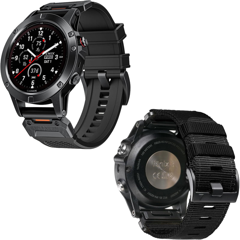 26mm Ultra Bands Designed for Garmin Fenix 8 51mm/Fenix 6X/Fenix 7X/Fenix 5X Plus/Fenix 6X Pro/Fenix 3/Fenix 3 HR/Tactix Delta,Quickfit 26 Watch Nylon Bands
