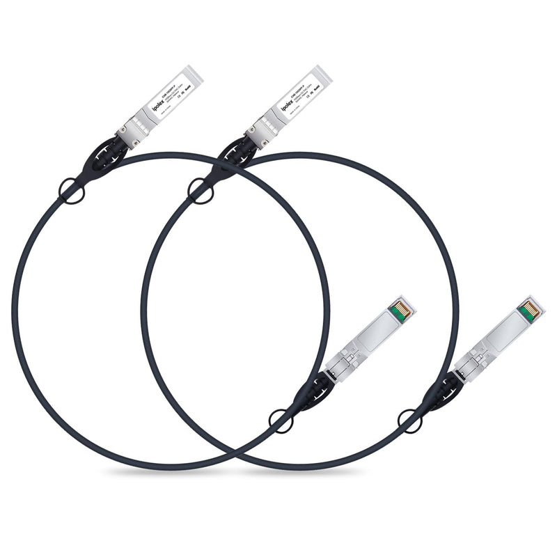 ipolex SFP+ DAC Twinax Cable, 10G Direct Attach Copper(DAC) Patch Passive Cable, for Cisco SFP-H10GB-CU0.25M, Ubiquiti UniFi, Meraki, Mikrotik, and More, 2 Pack 0.25m