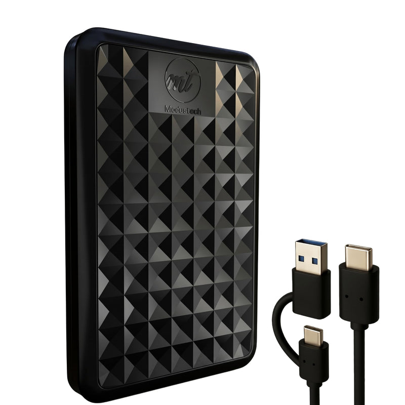 Facet 500GB External Hard Drive Portable USB-C/USB 3.1 Plug & Play Ultra- Slim HDD Hard Drive for Backup, Gaming, PC, Mac, Laptop, PS4, Xbox, Smart TV (Black) BLACK