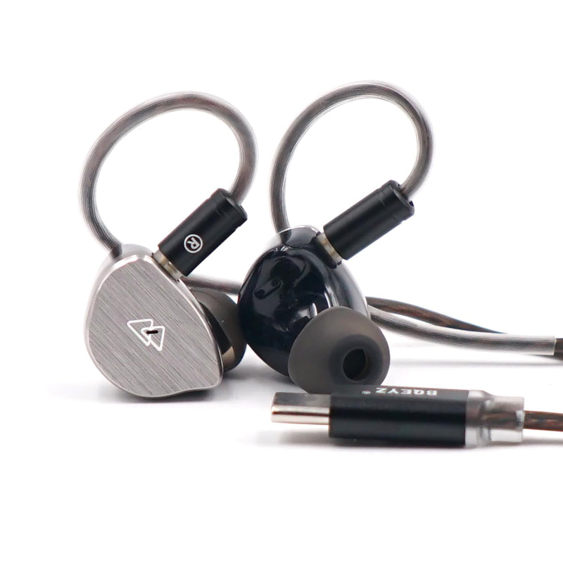 BQEYZ BQ10 Wired in-Ear Earbuds, 12mm Dynamic Driver, Type C with Mic | Gaming & Monitor Earphones with Remote Control, 3.5mm Compatible, High Fidelity Sound for Smartphones Silver