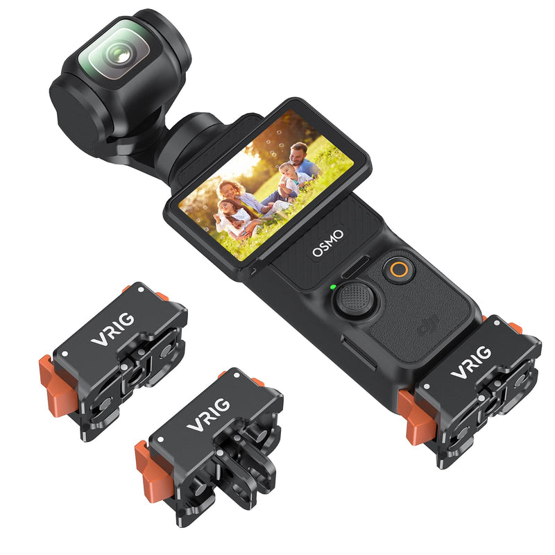[AUSTRALIA] - VRIG Adapter Base for DJI Osmo Pocket3,PULUZ Dock Desktop Base Aluminum Alloy Bracket for DJI Osmo Pocket3 Accessories, 1/4 Screw Hole for Tripod, Handle or Selfie Stick 
