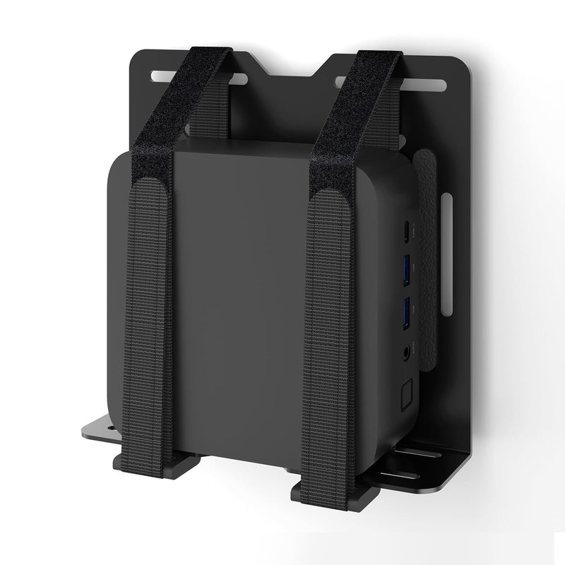 Universal Mini PC Mount for KAMRUI Mini PC, Wall and VESA Mount for KAMRUI GK2, GK3PLUS/PRO, AK1PLUS/PRO, AK2PLUS, E1Essenx E1, E2Essenx E2, E3B, H1, AM02PRO, AM06PRO with Adjustable Strap and Screws