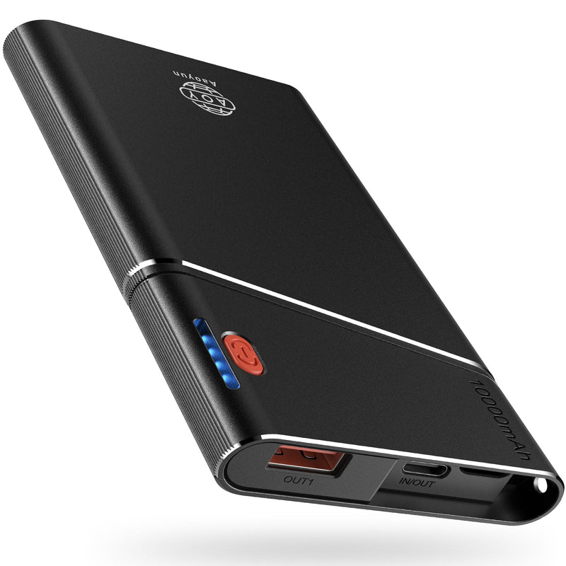 [AUSTRALIA] - Portable Charger, 22.5W PD Fast Charging 10000mAh Power Bank with Detachable USB C Cable for Travel, Slim Hands-Free External Battery Pack for iPhone 16/15/14 iPad Samsung S24 etc, Black 1 Pack 