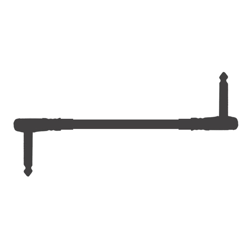 11.8In ME.Face Pedal Cable, 1/4 Inch Angle/Angle (Reverse) Performance Guitar Effect Pedal Cable, Guitar Patch Cables (ME.Face Black) 11.8in -Black