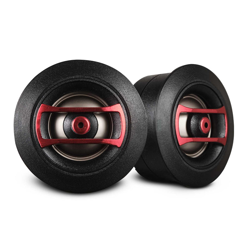 DS18 SQT1 1.3" Multi-Mount PEI Mini Dome Tweeter with 0.8" Voice Coil, Neodymium Magnet, Pair