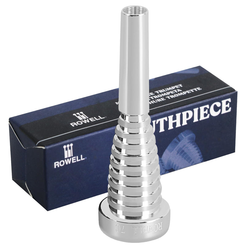 [AUSTRALIA] - ROWELL Trumpet Mouthpiece 7C Trumpet Mouthpiece Bass Trumpet Mouthpieces Silver Plated Trumpet Mouthpiece for Beginners and Professional Players Band Jazz Mouthpiece Trumpet Accessories 