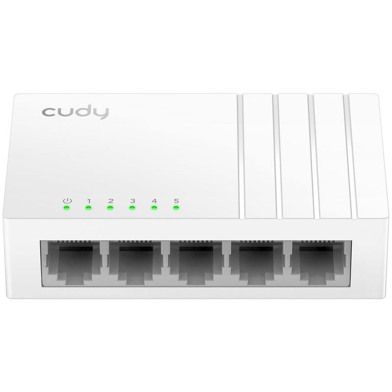 Cudy 5-Port Gigabit Ethernet Network Switch, USB-C Power Input, GS105U | 5x GbE, Type-C powered, plug & play, auto-negotiation, auto MDI/MDI-X, jumbo frame, QoS, silent plastic body, ultra-slim