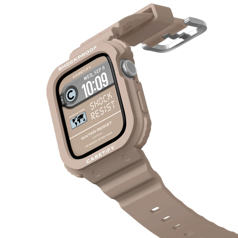 CASETiFY Bounce Odyssey Watch Band Compatible with Apple Watch - 40mm/41mm/44mm/45mm - Black/Silver/Bubble Gum/Electric Blue Latte 46mm (Bounce Odyssey Band)