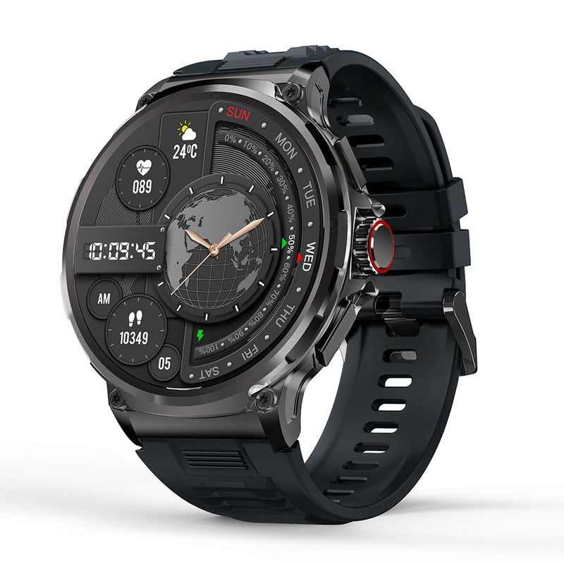 Smart Watch 1.85-inch High-Clear Screen Sports Health Monitoring Sleep Monitor Watch IP68 Waterproof BT5.0 400+ Watch Fs Long Usage Time Multi-sport Modes BT Call for Men Women Health Monitor Watch Silicone strap Black