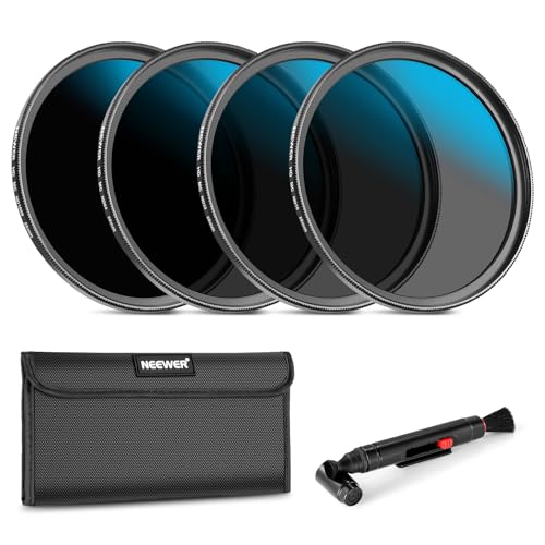 Neewer 58mm ND Lens Filter Set, ND16/ND32/ND64/ND1000, Lens Cleaning Pen, Filter Pouch, HD Filter Accessories Kit Compatible with Canon Nikon Sony Camera Lens