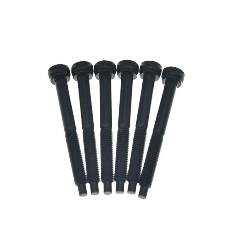 [AUSTRALIA] - Dopro Stainless Steel Tremolo Bridge Saddle Mounting Screws Guitar String Lock Screws and Locking Nut Screws for FR Black 6x Stainless Steel String Lock Screws Black Plated Stainless Steel 