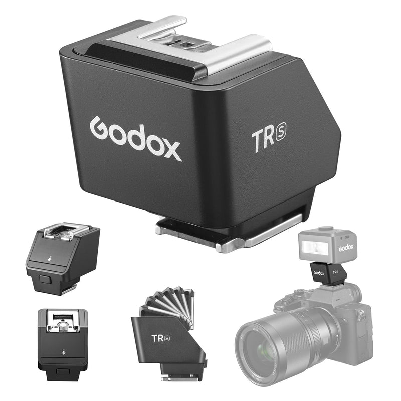 Godox TR-S TTL Camera Flash Hot Shoe Riser for Sony, Compatible with Godox iT30Pro iT20 iT22 IM20 IM22 IM30, 0-90° Tilting Head for Soft Bounce Light and Direct Flash Godox TR-S