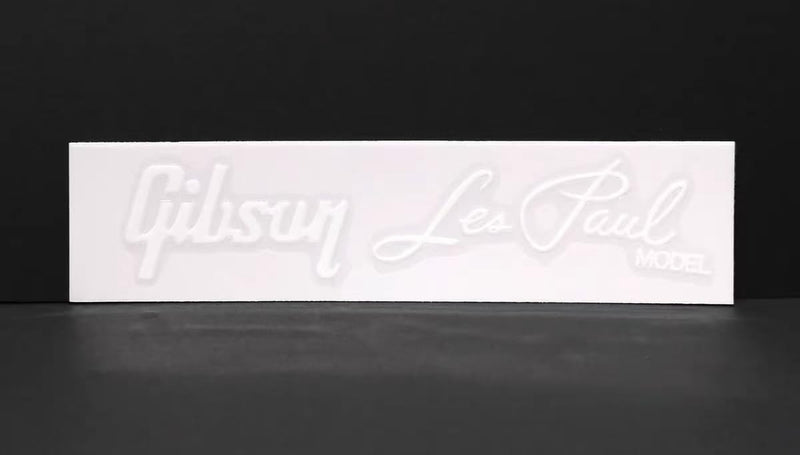 2PCS Suitable For Gibson Les Paul Logo Stickers - DIY Electric Guitar Water Transfer Stickers - Removable Film - White