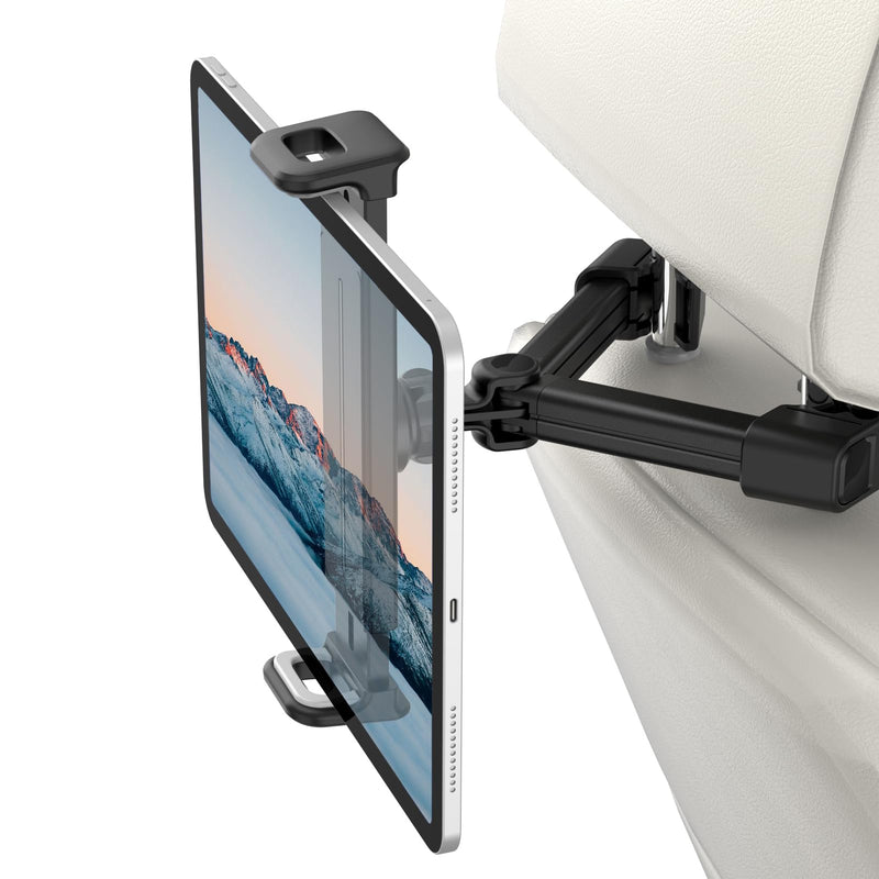 [AUSTRALIA] - Fintie Car Headrest Tablet Holder - [360° Rotating] Adjustable Mount for iPad, Road Trip Essentials for Kids Adults Fits for iPad Pro, Air, Mini, iPhone, Galaxy Tab, 6-13" Devices, Black 