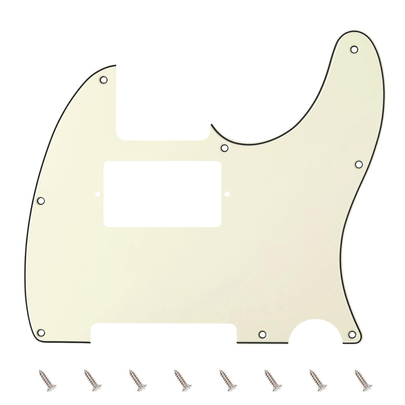 [AUSTRALIA] - Banworks 3 Ply Tele HS/HH Pickguard 8-Hole Electric Guitar Pickguard Scratch Plate for USA/Mexican Fender Modern Style Standard Tele Telecaster JT/HB-04 Ivory Ivory/Black/Ivory 