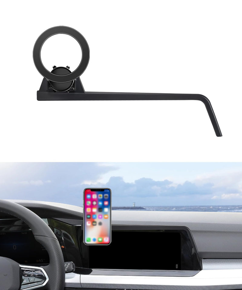 Car Phone Holder for Volkswagen Golf GTI/ Golf R 2022-2024, 8.25/10" Screen | VW Magsafe Accessories Magnetic Cell Phone Mount Clip Compatible with iPhone, 3D fit Stable Dashboard Navigation Bracket for 2022-2024 Golf/Golf GTI/Golf R
