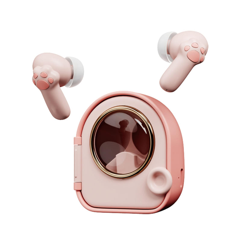 Xmenha Kids Pink Cute Earbuds for Small Ears Women Pink Wireless Earbuds Kids for Small Ear Canals Pink Ear Buds Kawaii Headphones Kids Ear Buds for Small Ears Kids Earphones