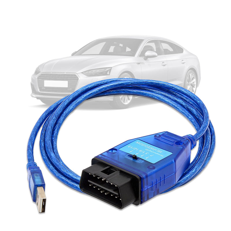 [AUSTRALIA] - KKL 409 FiatEcuScan OBD2 Cable with FT232RL Chip,Diagnostic Software for VG-COM 409+FIATECUSCAN Interface 2 IN 1 Scanner Tool with 4Way Switch,Compatible with Vvv,Audi,Fiat,Alfa,Lancia Vehicle 