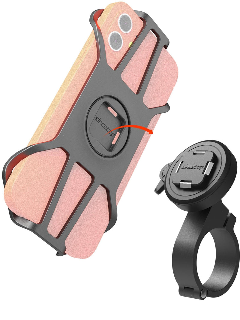 Series Q [ Quad ] Bike/Motorcycle Handlebar Phone Mount + Silicone Adapter