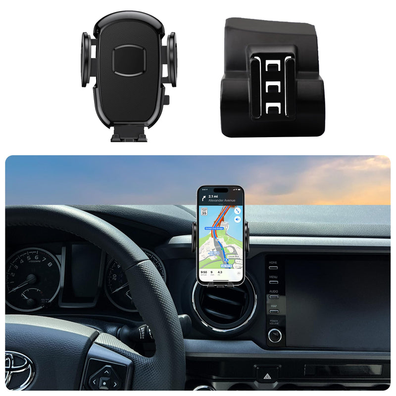 Car Phone Holder Fits for Toyota Tacoma 2016-2023 Accessories,Buckle Mount Compatible with Car Vent,Fit Snugly and Easy to Install Fit for iPhone Android and All Smartphones
