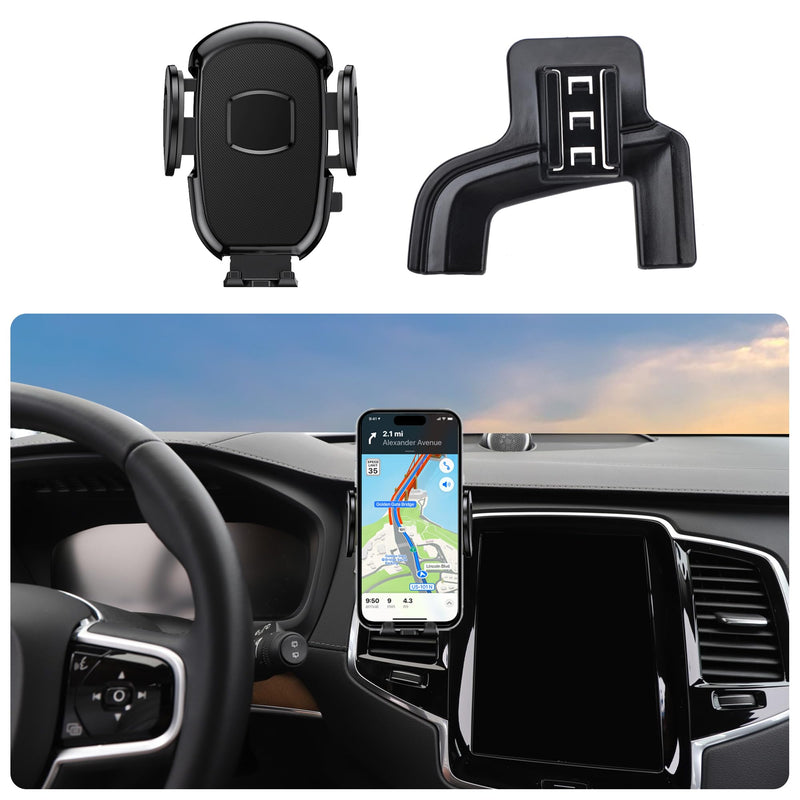 Car Phone Holder Fits for Volvo XC90/XC90 Hybrid 2016-2024 Accessories with Buckle Compatible with Car Vent Mount, Snug Fit, Easy to Install Fit for iPhone Android and All Smartphones