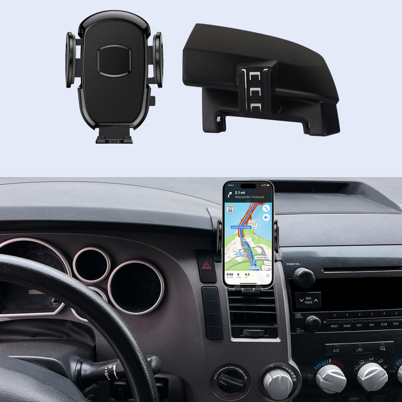 Cell Phone car Holder Fits for Toyota Tundra 2007-2013/Sequoia 2008-2017, Air Vent Mount Fits snugly Perfectly Design Fit for iPhone Android and All Smartphones,360° Rotation,Easy to Install