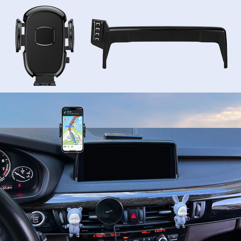 Car Phone Holder Mount Fit for BMW X5 2014-2018/X6 2015-2019(only fits for 10.3inch Screen), Car Dashboard Mount,Thick Cases Friendly Fit for iPhone Android and All Smartphones X5 2014-2018/X6 2015-2019(10.3inch Screen)