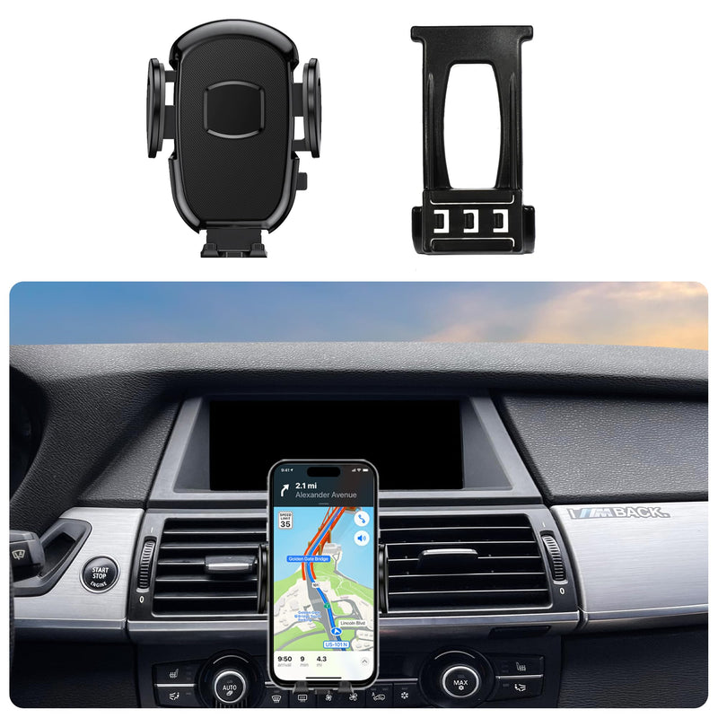 Car Phone Holder Fits for BMW X5 E70 X6 E71 E72 2008-2013 Accessories,Buckle Mount Compatible with Emergency Flashers,Fit Snugly and Easy to Install Fit for iPhone Android and All Smartphones X5 X6 2008-2013