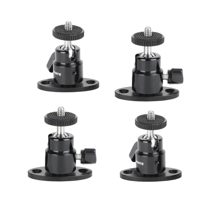 CAMVATE 1/4"-20 Mini Ball Head with Ceiling Mount for CCTV & Video Wall Monitors Mount(4 Pieces)-24005