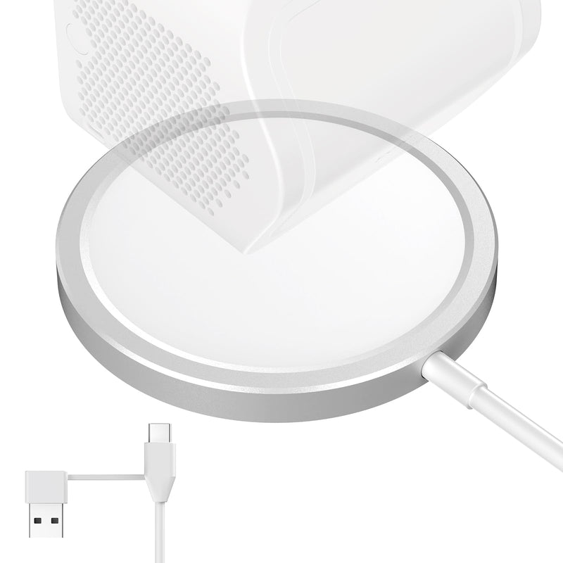Wireless Charging Dock Metal Aluminum alloy Metarial for Yoto Player 3, Includes 4.9 Ft USB-C Cable & Charging Adapter Block, Power Dock Compatible with Yoto 3rd Gen Player for Home Travel Use
