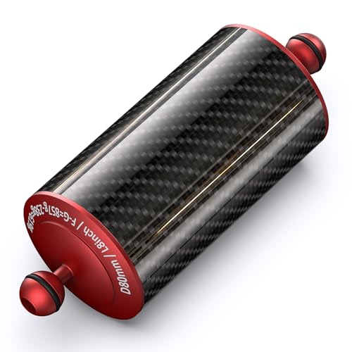 Carbon Fiber Underwater Float Arm with Dual Ball Mounts for Photography and Video, Compatible with Diving Trays, Video Lights, Strobes (red, 80mm8') 80mm8' red