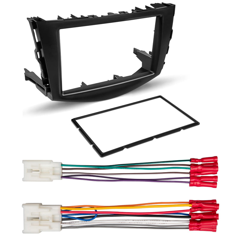 NuIth Double DIN Radio Dash Kits + Radio Wiring Harness for 2006-2012 Toyota RAV4