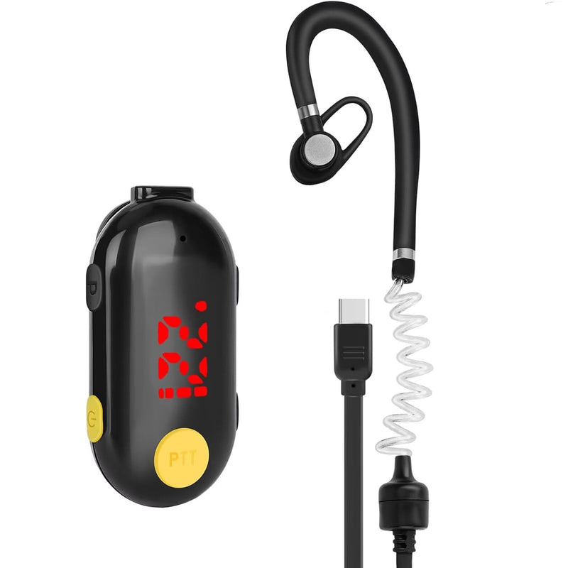 T-M9 Ultra Mini Walkie Talkies with Earpieces,25 Channel Small Two Way Radio Rechargeable Portable 2 Way Radios with Li-Polymer Battery and Charger for Restaurant,Out Door Sport,Black 1-Pack M9-1 Pack