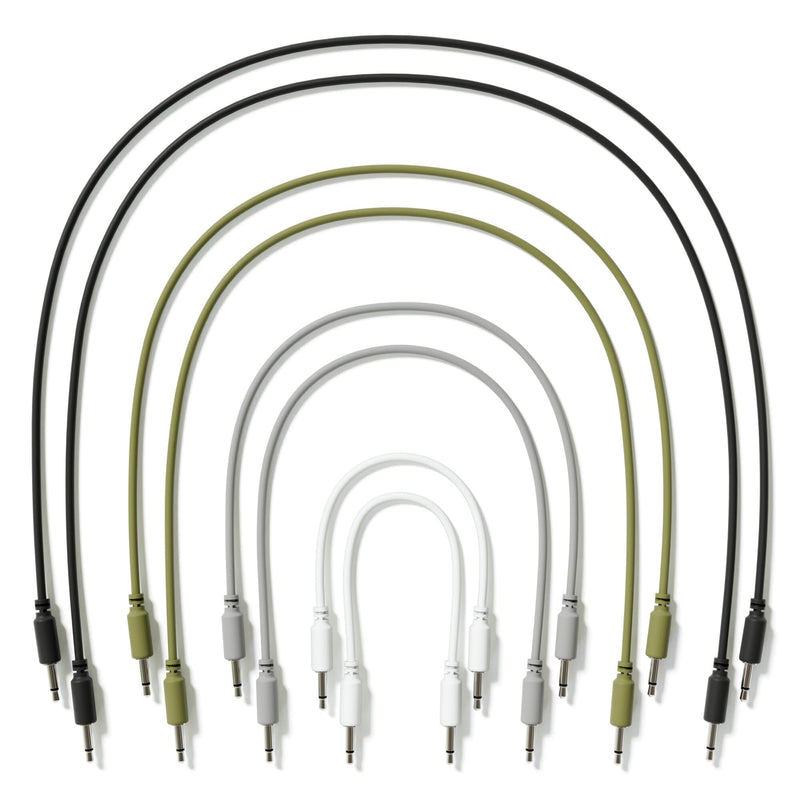 8-Pack - Mono Modular Patch Cables TS 3.5mm 1/8 inch Eurorack Synthesizer [8A-Pack] 8A-Pack