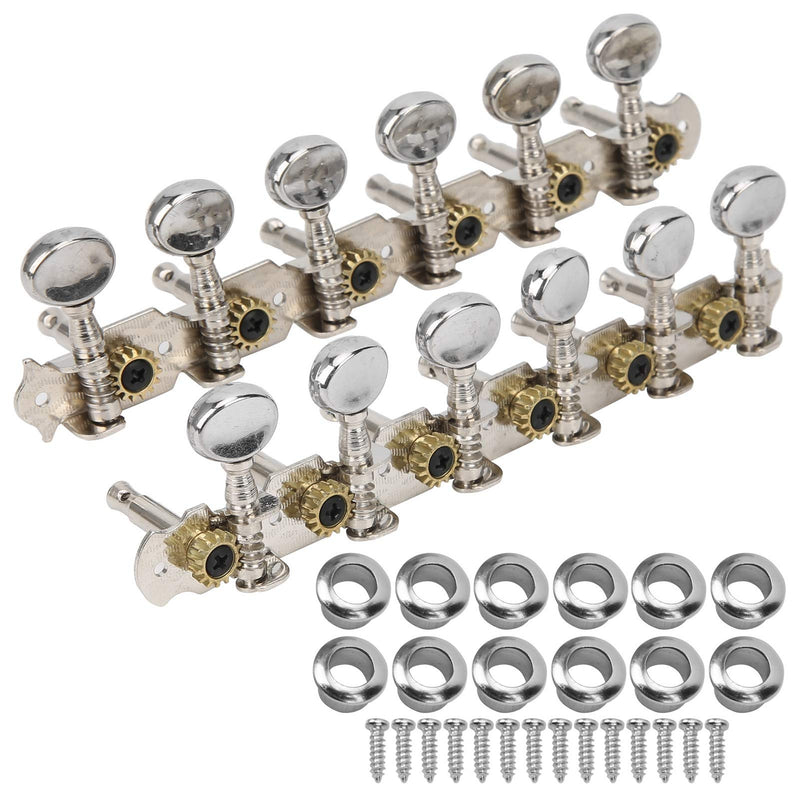 Guitar Tuning Key, Acoustic Guitar Tuning Pegs, 12 String Guitar Parts, Metal Machine Head Open Tuners Replacement