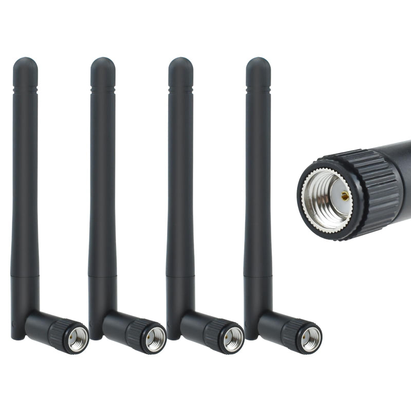 4 Pack 2.4GHz / 5.8GHz Dual Band WiFi Antenna, 3dBi MIMO RP-SMA Male Antenna