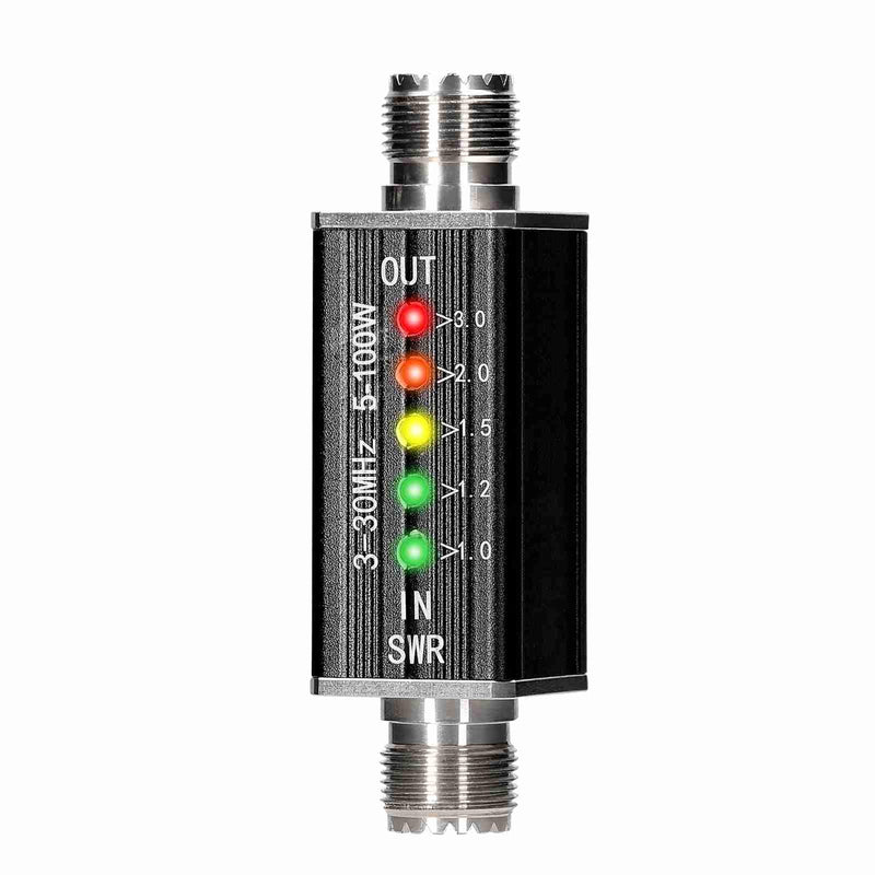[AUSTRALIA] - LED SWR Meter, 3-30MHz Frequency Shortwave Standing Waves Indicator for Television Broadcasting 